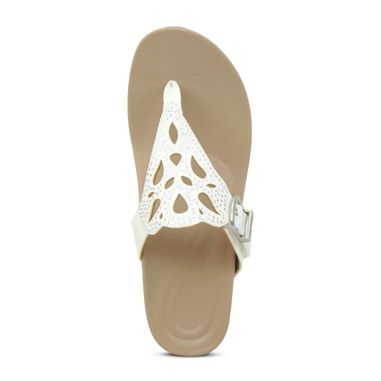 Aetrex Tasha Wedge Sandal (Women) - White